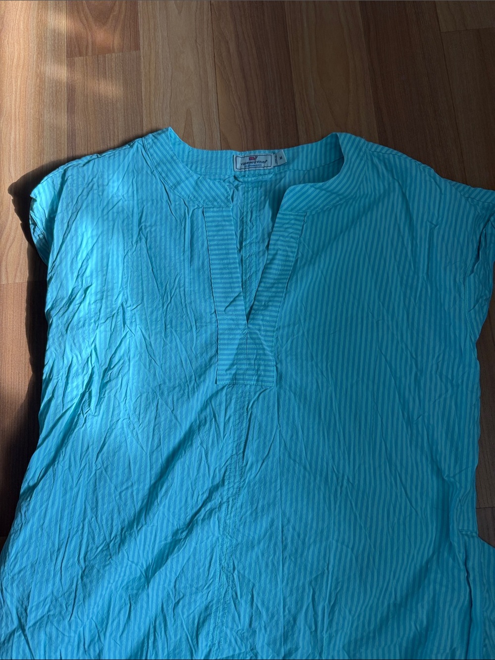 Vineyard Vines Women’s Turquoise Cap-Sleeve Tunic Dress